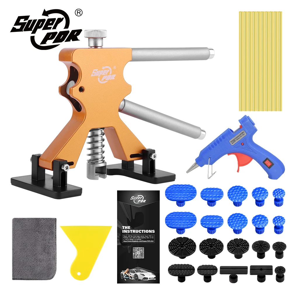 Super PDR Tools Dent Repair Kit Paintless Dent Removal Kits Auto Body Repair Tool Hail Dent Repair Tools