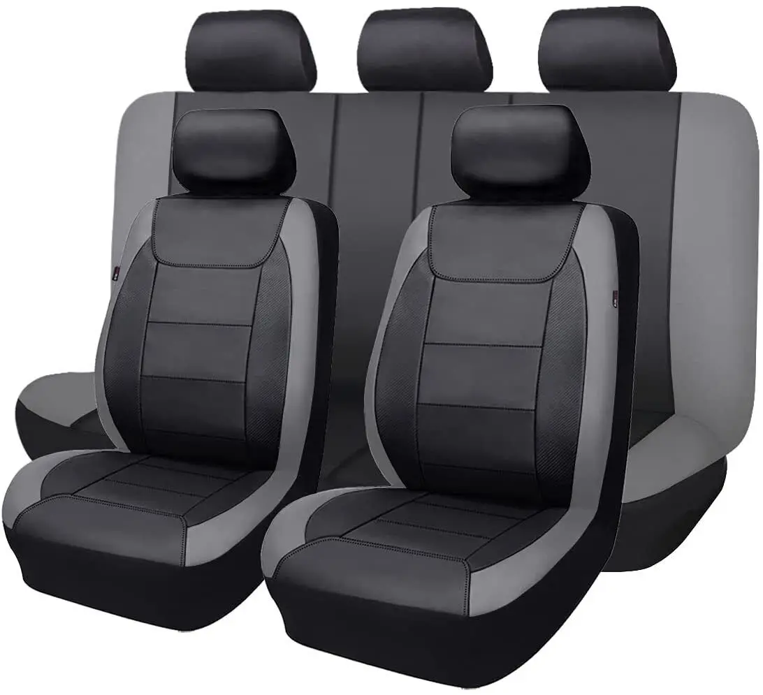 Full Set Deluxe Automotive Leather Universal Car Seat Covers Interior Covers