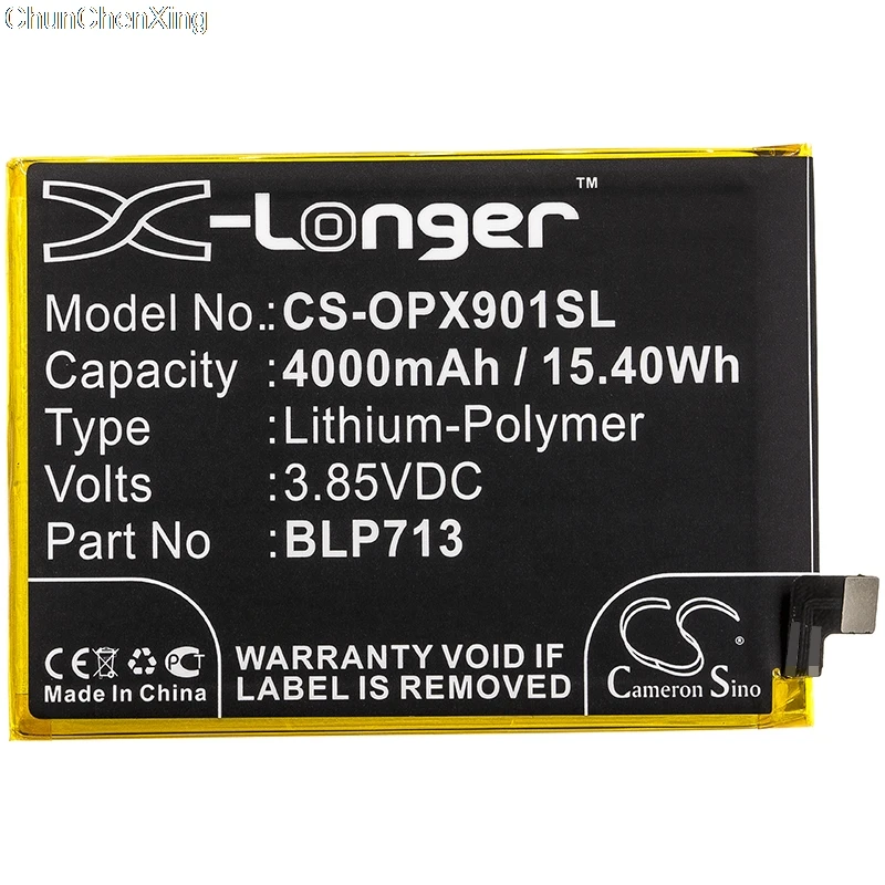 

Cameron Sino 4000mAh Battery BLP713 for OPPO Realme X,RMX1901