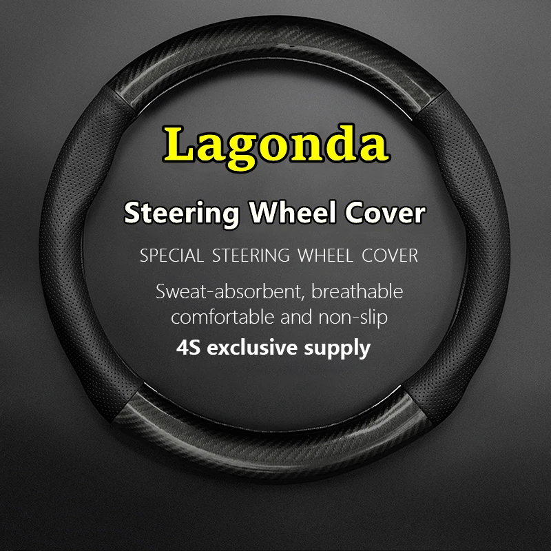 

No Smell Thin For Lagonda Steering Wheel Cover Genuine Leather Carbon Fiber