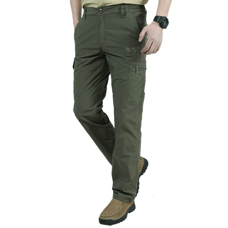 

Casual Pants Men Summer Army Military Style Trousers Men's Tactical Cargo Pants Male Lightweight Waterproof Trousers
