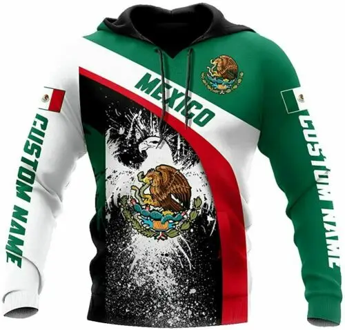 

MEXICAN Eagle Flag 3D Print Zipper Hoodie Man Female Pullover Sweatshirt Hooded Jacket Jersey Tracksuits 3D Hoodie