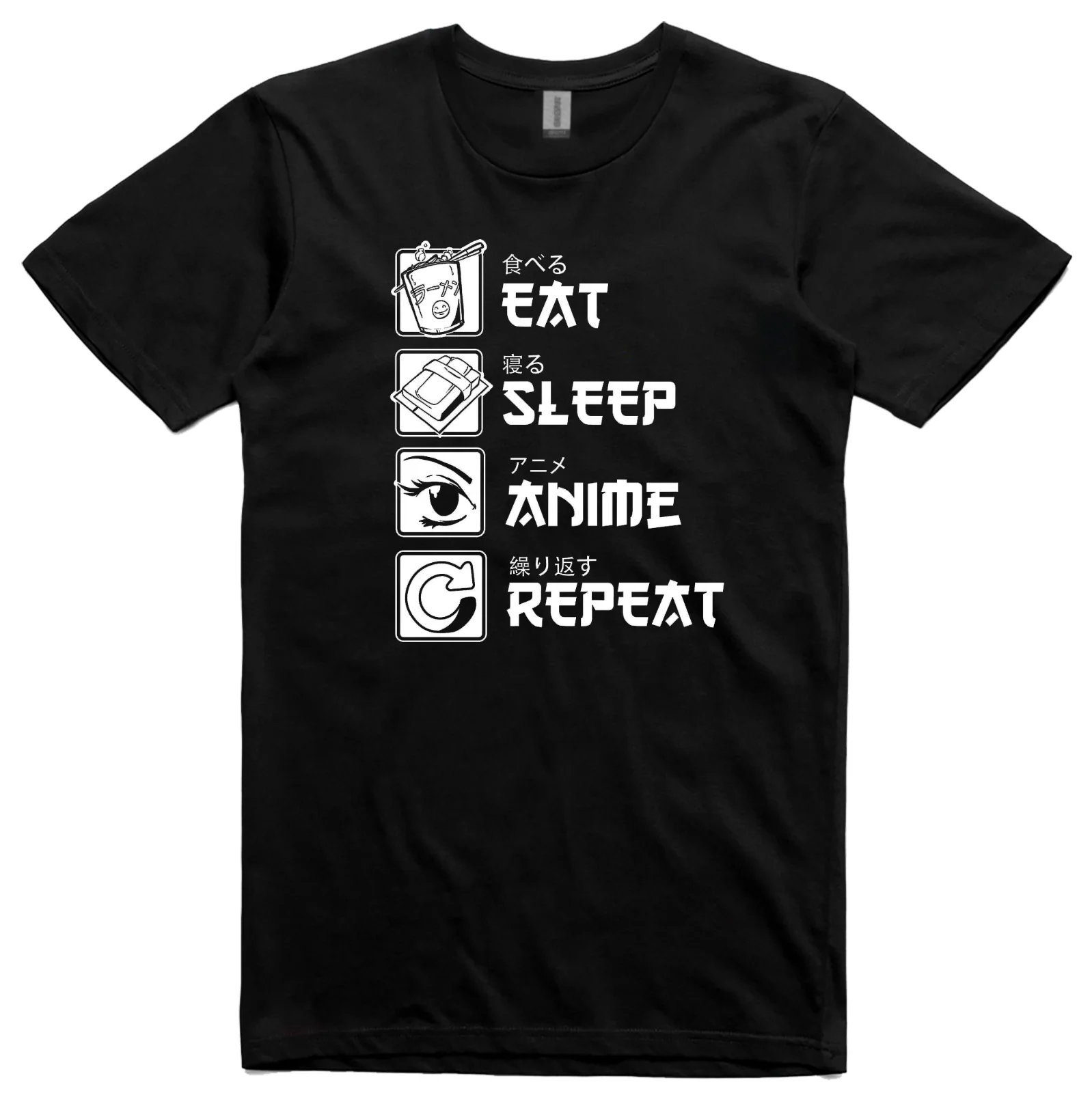 

Eat Sleep Anime Repeat T-Shirt Anime Lover Manga Fan Anime Gift