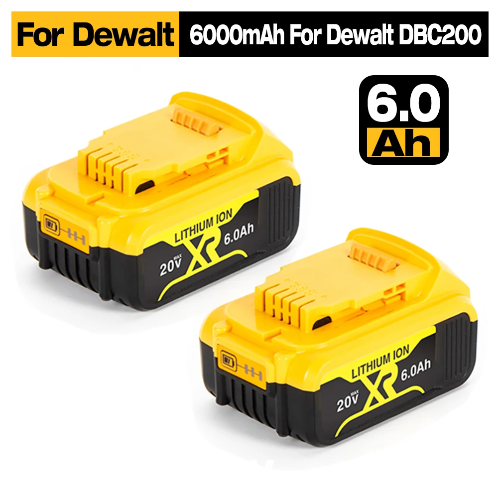 

2022 Upgrade DCB200 20V Max XR 6.0Ah Battery for DeWalt 18V DCB184 DCB200 DCB182 DCB180 DCB181 DCB182 DCB201 DCB206 L50