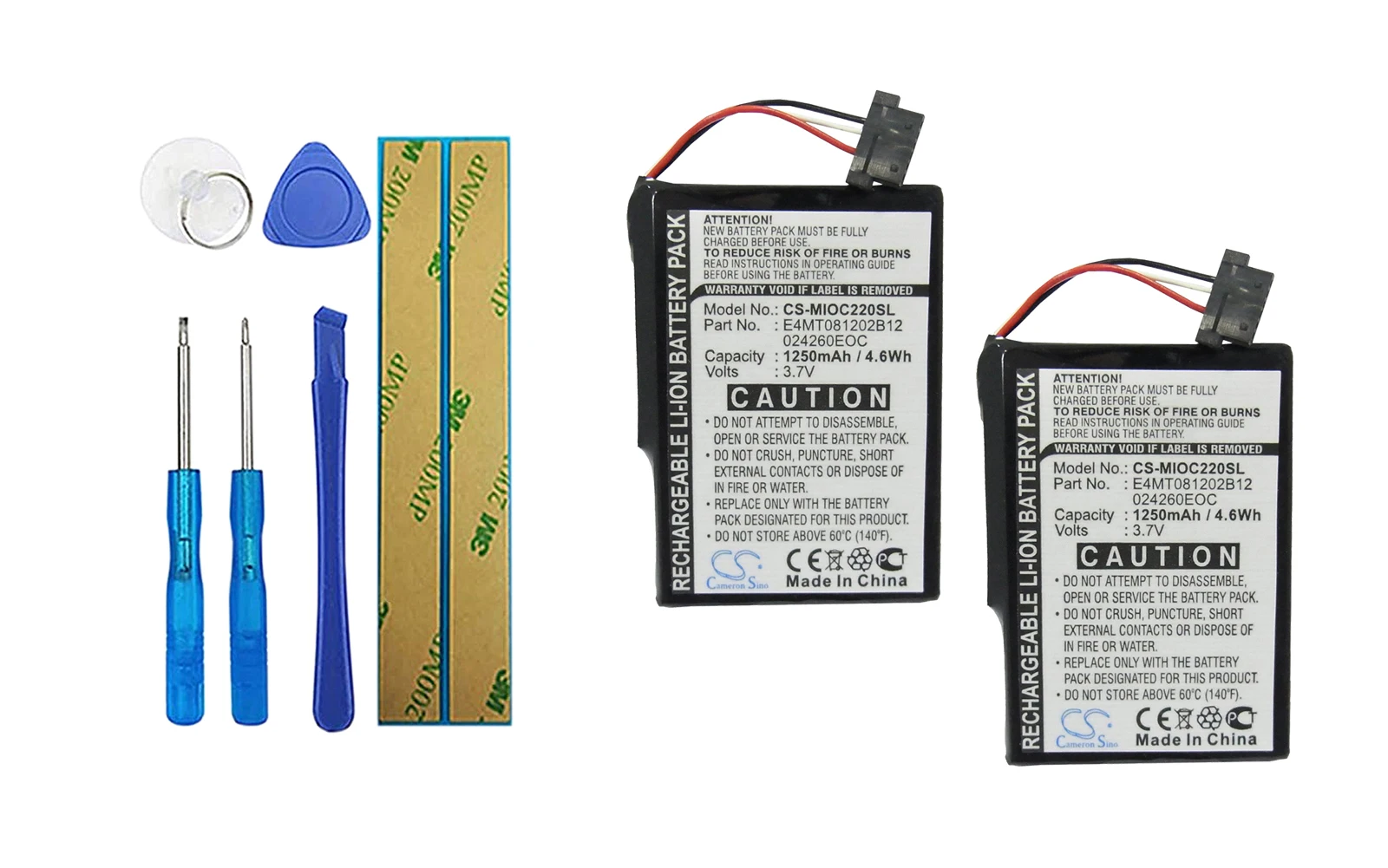 

2pack 1250mA Battery for Medion MD96309, MD96365, MD96366, MD96368, MD96372, MD96390,MD96392,MD96597 E3MC07135211