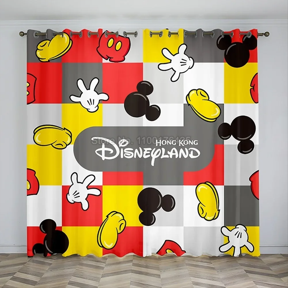 Цельные шторы диснеевские Минни Маус Фотошторы для гостиной затемняющие оконные
