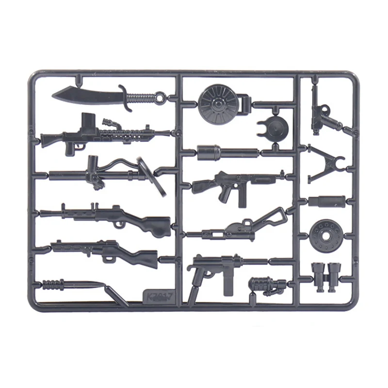 New Arrival Military Series Black Color Rifles Weapon Gun Block MOC Army Soldier WW2 Building Brick Toy X029 |