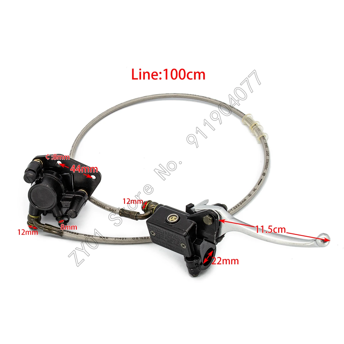 

M10 Motorcycle Parts Disc Brakes Front Calipers Clamp Lower Pump Assembly For Small Off Road Bike Dirt Pit Scooter