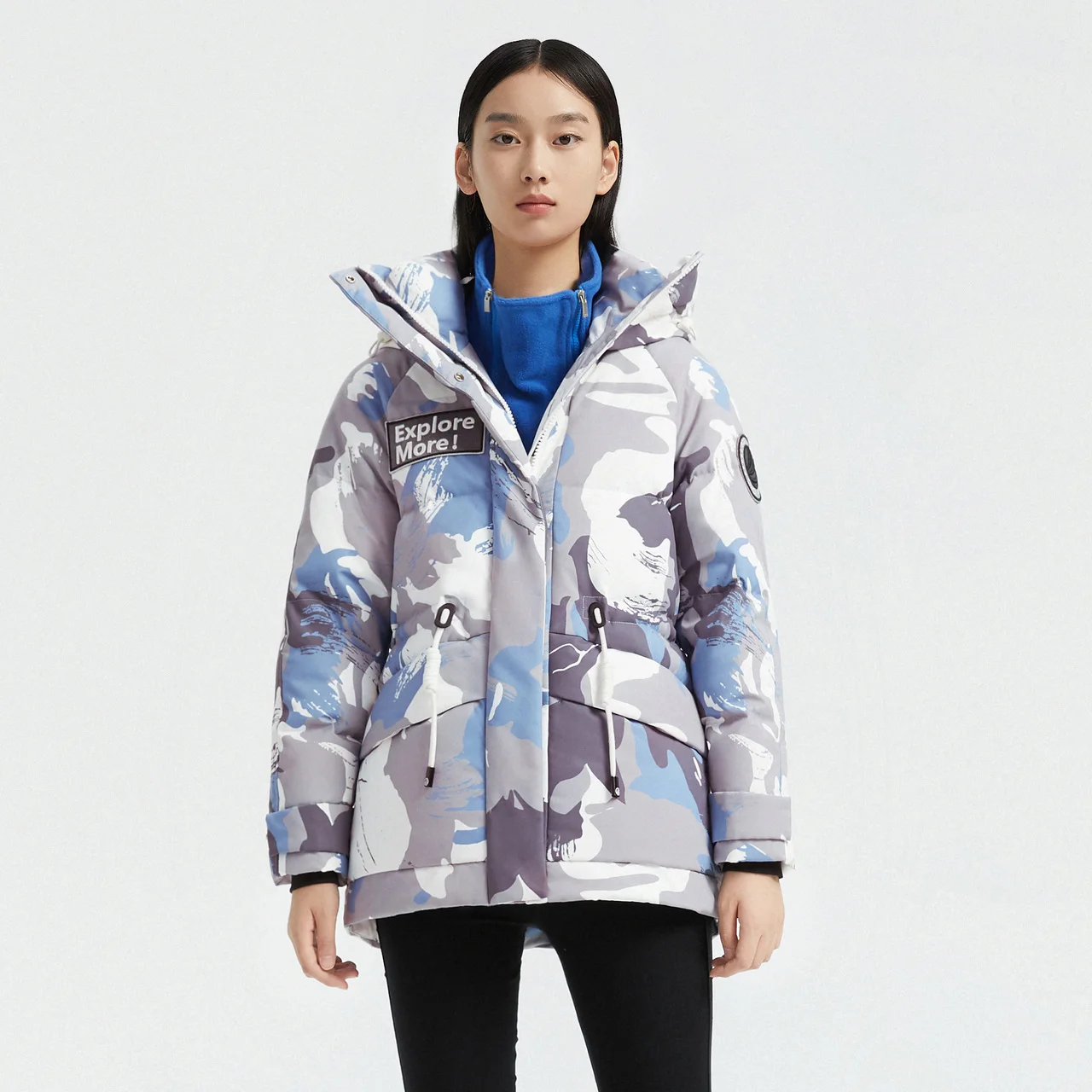 

Bosideng New down jacket women's extremely cold series goose down jacket white hooded B00142976