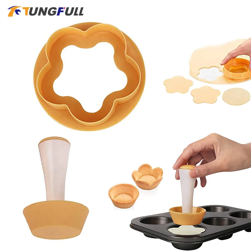 

Набор для выпечки пластиковых кондитерских изделий в виде ракушек, Цветочная круглая форма для нарезки печенья, филлоклетчатый тартс, форм...