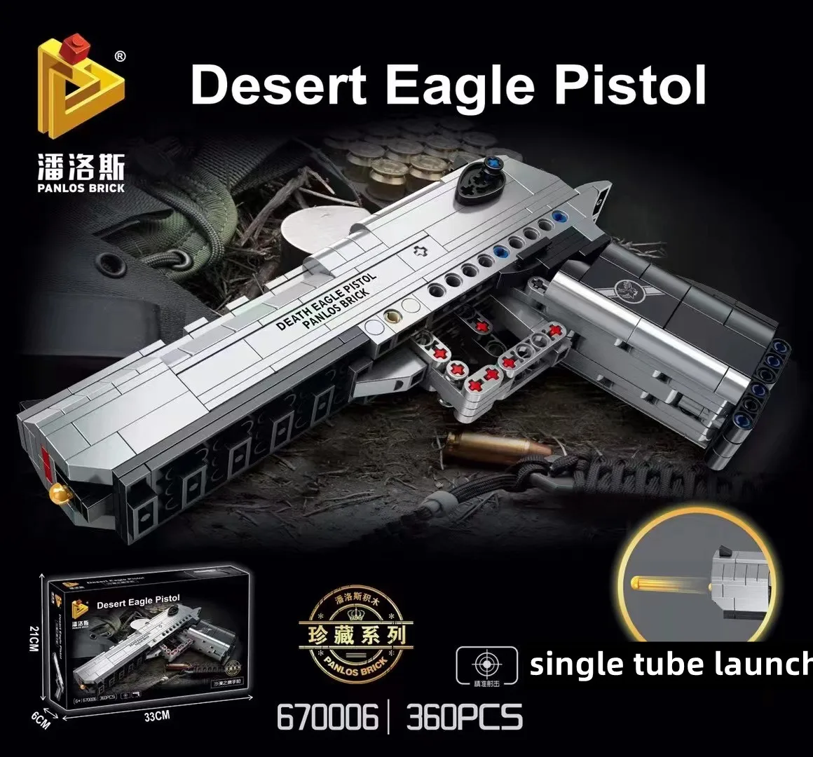 

Pistol Gun Handgun With Bullets Model High Simulation Building Blocks For Children Boys Puzzle Assembly Kids Birthday Toys Gift