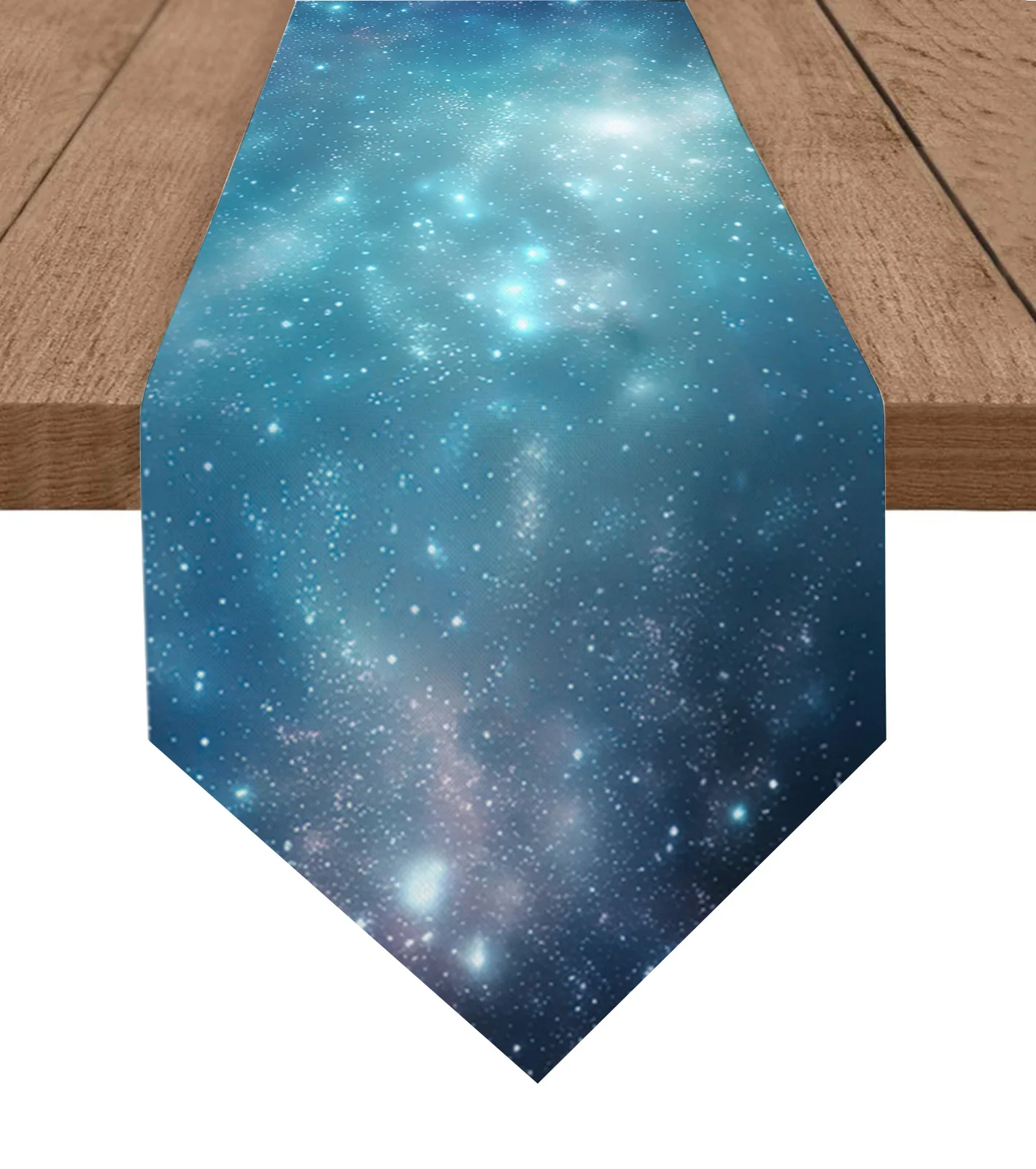 

Starry Deep Sky Galaxy Star Christmas Home Decor Table Runner Wedding Decoration Tablecloth Kitchen Table Runners