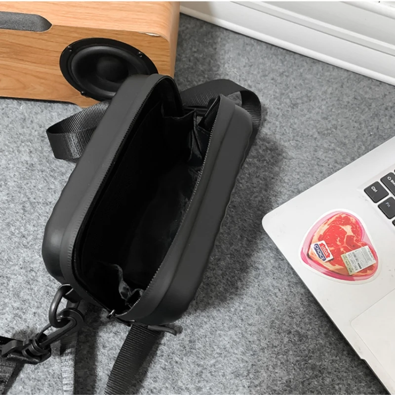 Messenger Bag Man Fashion Small Mini Square Bag Hard Shell Bag Zipper Solid Color Shoulder Bag Wallet 2023 New Trend All-match