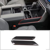 for 2022 23 toyota tundrasequoia abs carbon fiber style car styling car gear side panel cover sticker car interior accessories