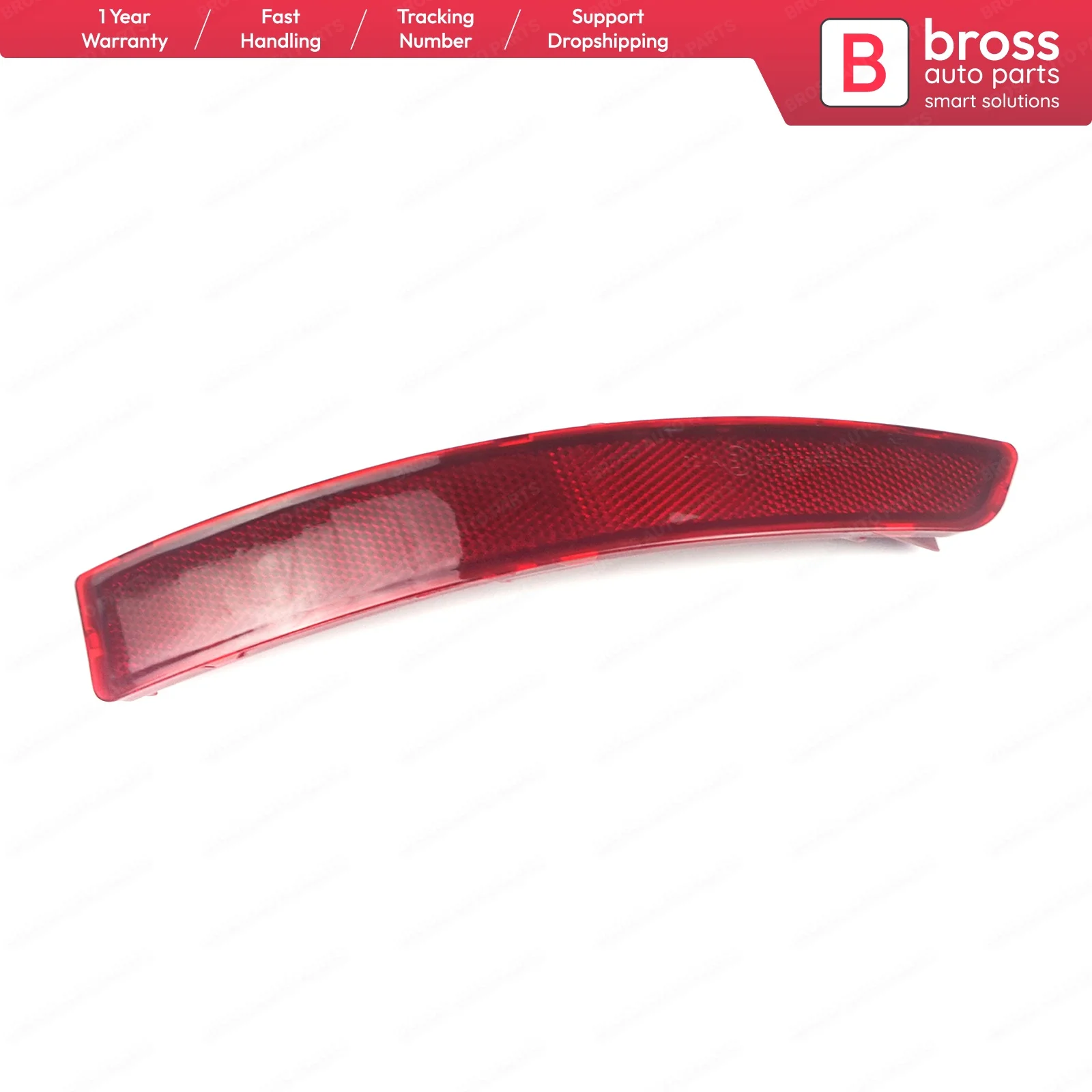 

BSP1076 Rear Bumper Reflector Light Tail Stop Lamp Cover Red Color LEFT 5C6945105B 16D945105A For VW Jetta Vento Syncro 2015-17