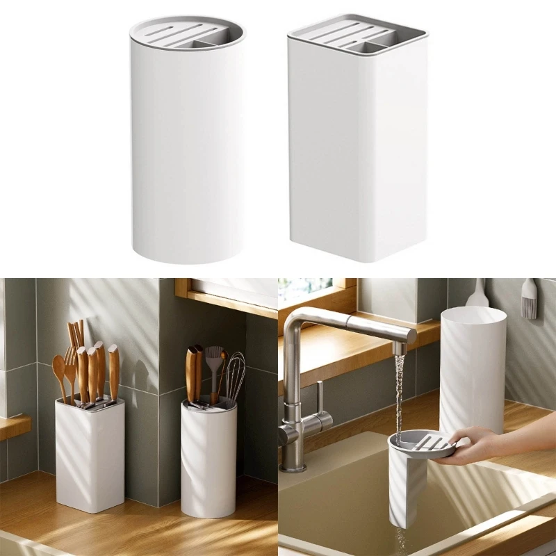 

Универсальный блок для ножей, современный с отверстием для ножниц, держатель для ножей сверху, удерживает ножи с лезвием. Ножи в комплект не входят