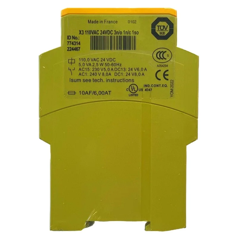 Совершенно новый для пильза 774314 PNOZ X3 110 В переменного тока 24 постоянного Модуль