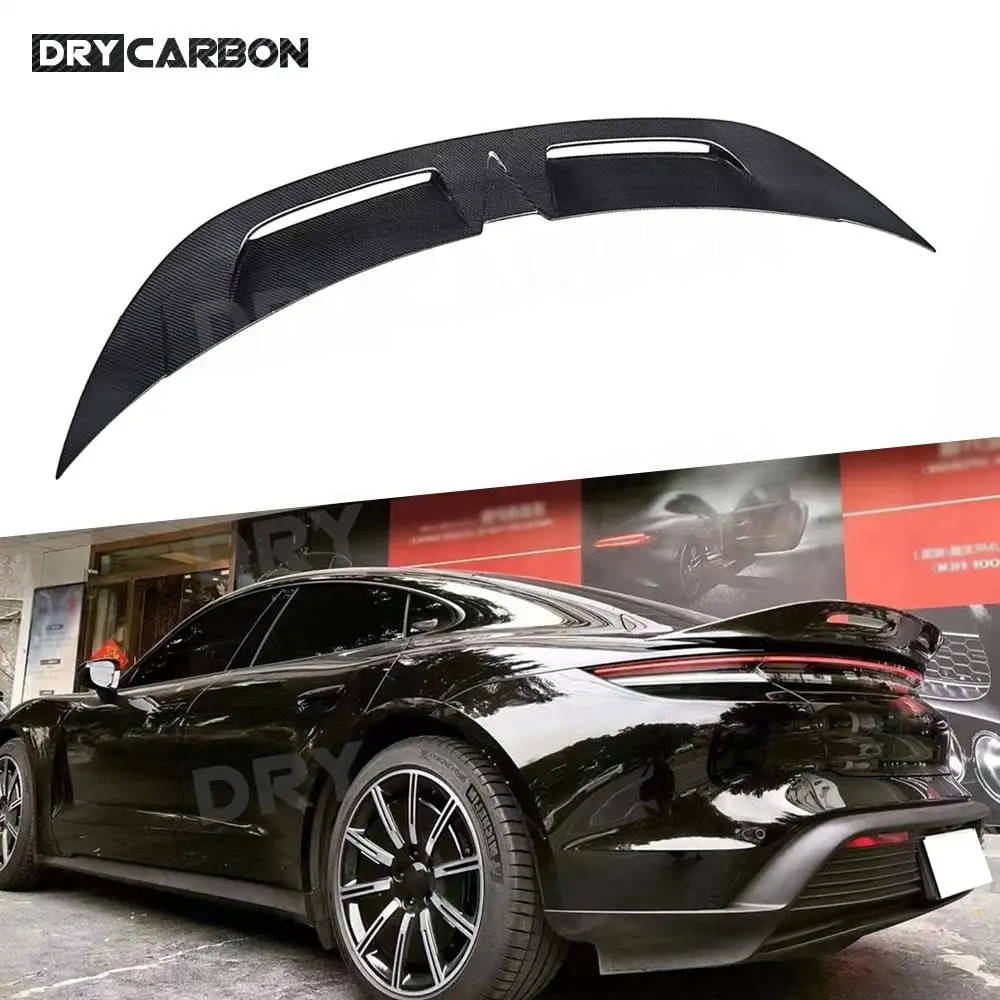 Задний спойлер для багажника Porsche Taycan 2019 + крышка из углеродного волокна Утконос |