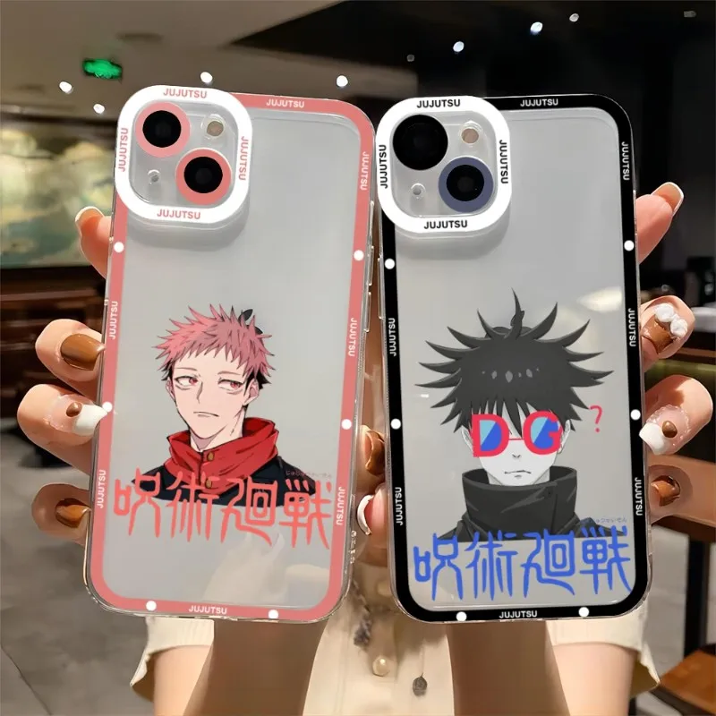

Чехол для телефона с рисунком из аниме «джутсу», для IPhone 14ProMax 13 14 12 11 Pro Max Mini, прозрачные чехлы, мягкий чехол