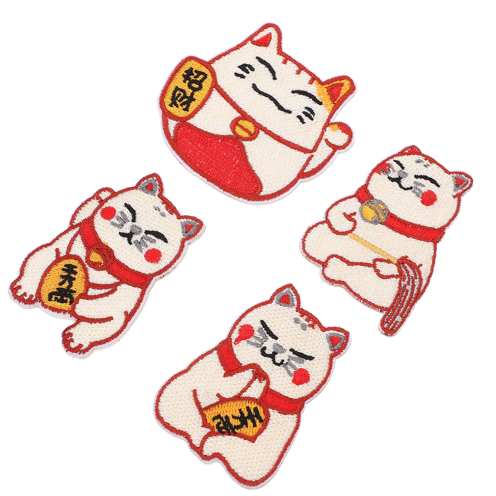 

Applique Cat Patchlucky Repairing Socks Jackets Stickers Decorative Sign Badge Diy Jean Sewing Animal Sew Iron Appliques