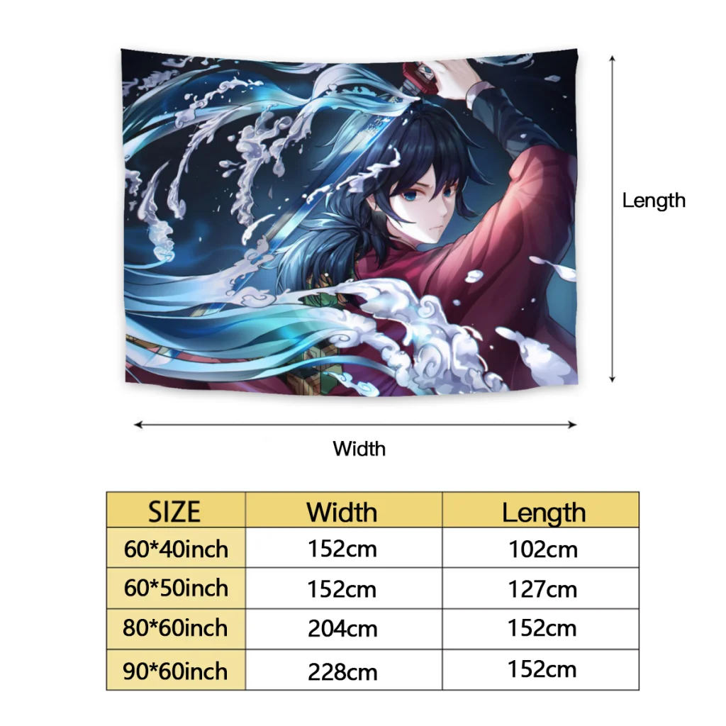 Подвесное одеяло в стиле аниме для украшения гостиной