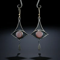 bohemian style earrings for women 2022 trending new unique fire labradorite hanging pendant earrings party gifts