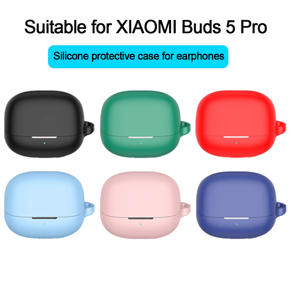 Фото Силиконовый чехол для зарядки наушников для Xiaomi Buds 5 Pro, пыленепроницаемый защитный чехол для наушников Xiaomi Buds 5 Pro №1