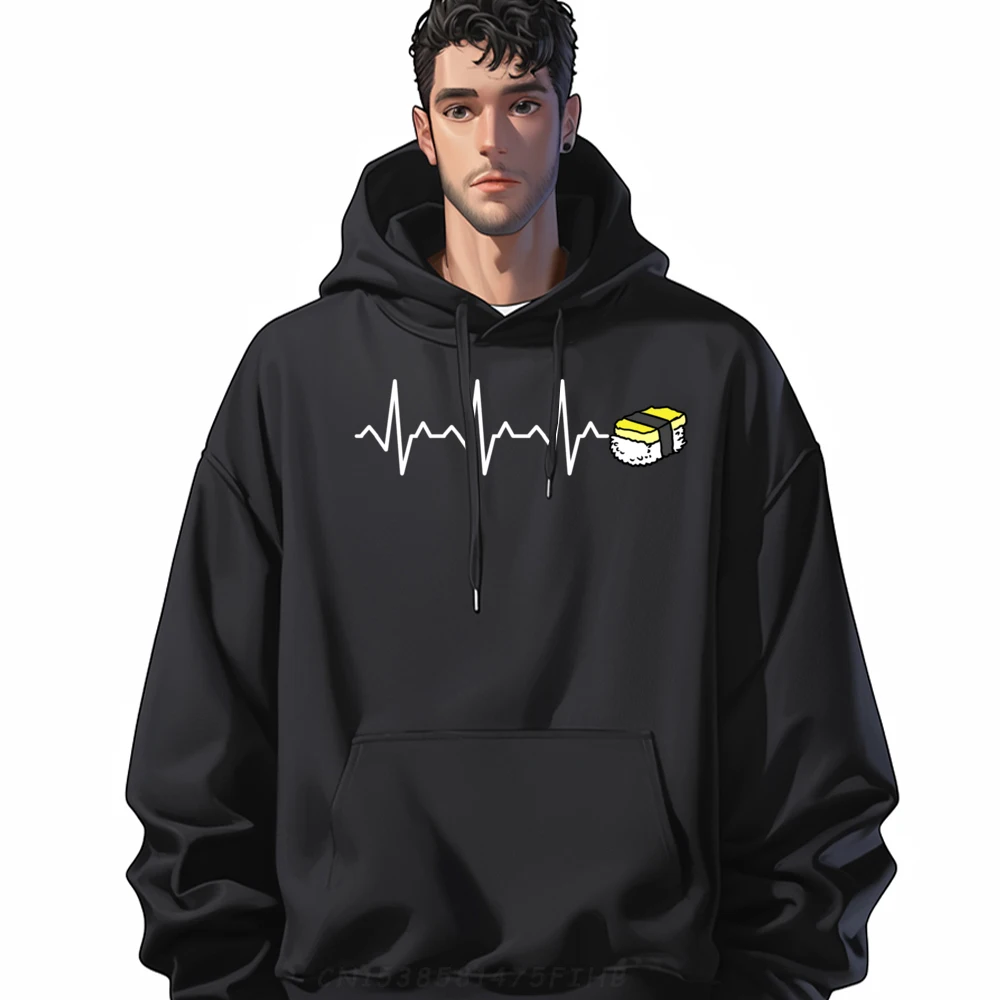 Tamago Sushi Heartbeat графический пуловер толстовки мужские негабаритные Camisetas