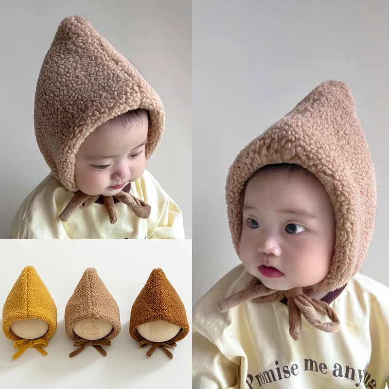 

Lamb Wool Baby Hat Winter Warm Baby Bonnet Infant Caps for 5-24M Girls Boys Warm Ear Protection Hats Beanie Cap Kids Accessories