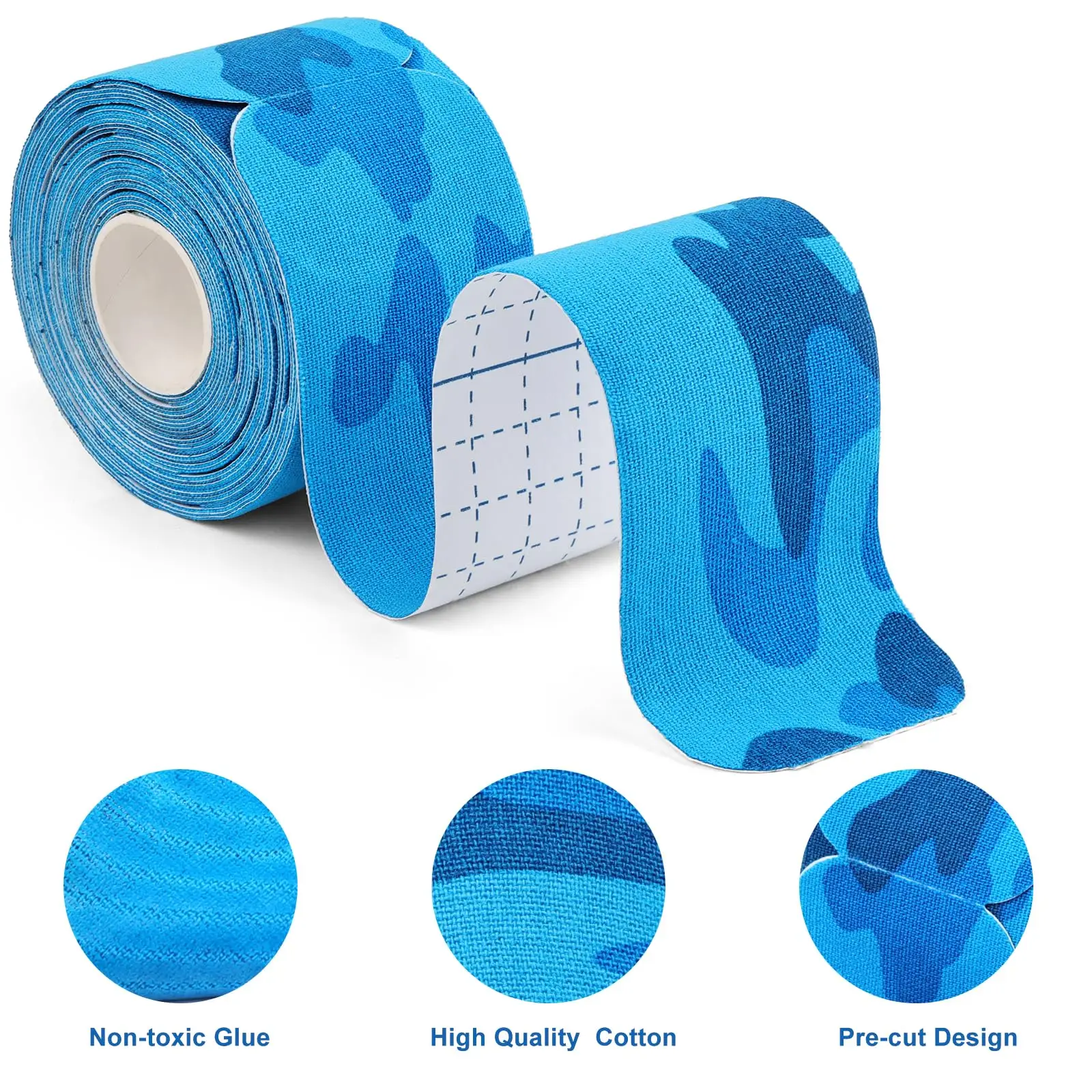 Нарезанная кинезиологическая лента 5 см * м эластичный наколенник для снятия боли