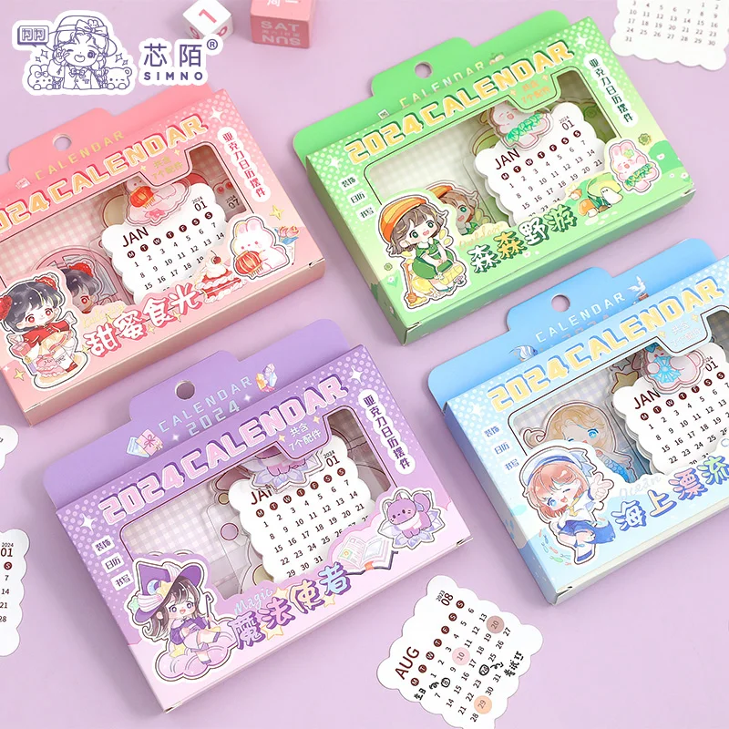 

Оптовая продажа, Канцтовары, декоративный календарь для комнаты, можно пометить мультяшный пластиковый акриловый календарь для девочек