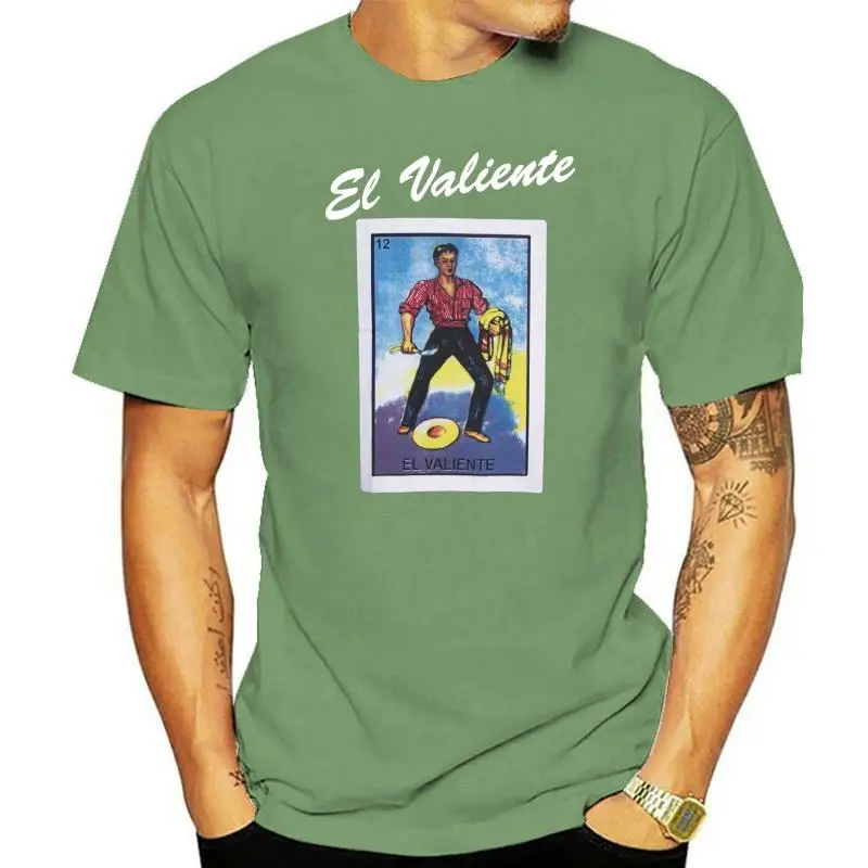 El  Valiente Loteria  T-Shirts Lottery T-Shirts  Mexican T-Shirts  (MxTs309 ^)