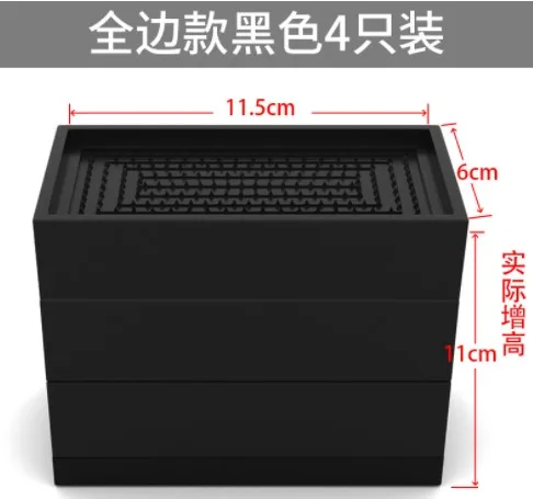 

4pcs/set Bed Furniture Risers Heavy Duty Rectangle Bed Lifters Height Lifts Stackable for Sofa Couch Table Desk Legs bed bed