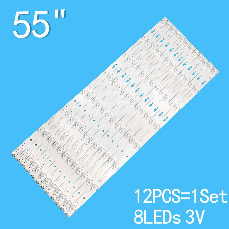 12 шт., 3 в, 8 Φ 553 мм для Haier LE55M600 светильник (A) (B) LE55F3000W LE55G3000 LE55A190 LH55U3200 LD55U3300 LE55M35S