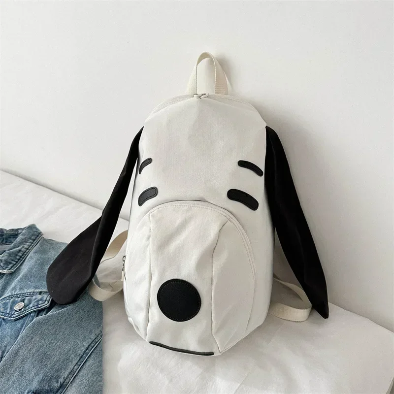 Фото Милый аниме Snoopy, креативный новый модный рюкзак из ткани Оксфорд, простой повседневный студенческий рюкзак большой емкости для путешествий №3