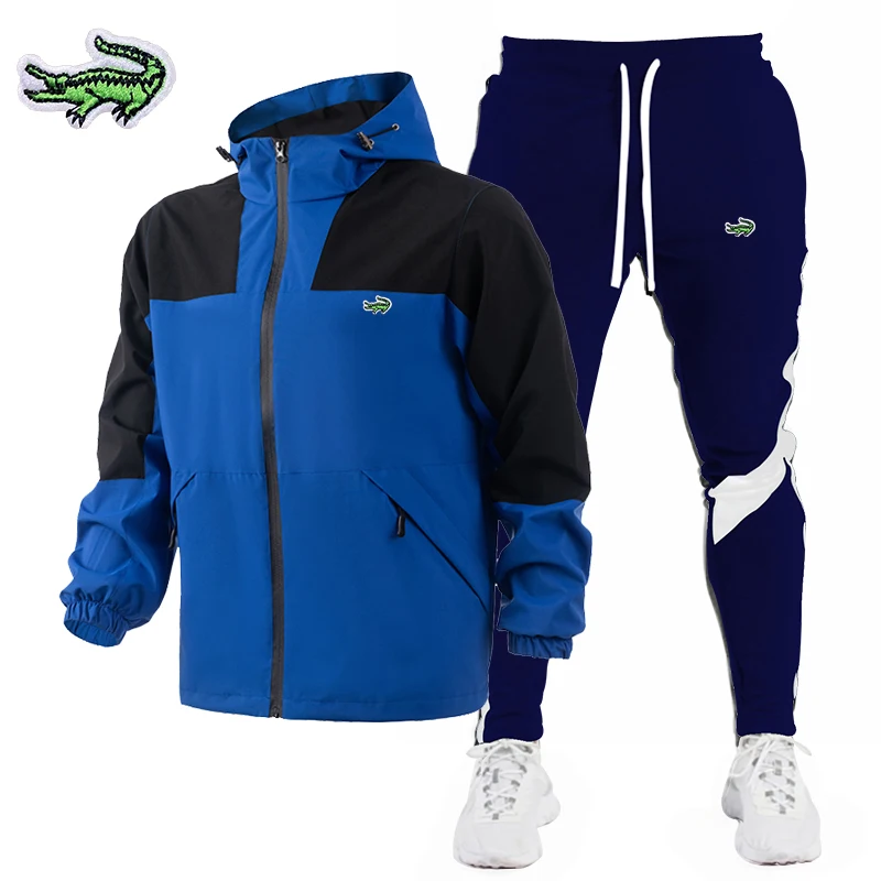 2023 New Autumn Winter  Men's Jacket Suit Casual Suit Splicing Trousers Bomber Stand Collar Jacket High Quality Jacket Suits