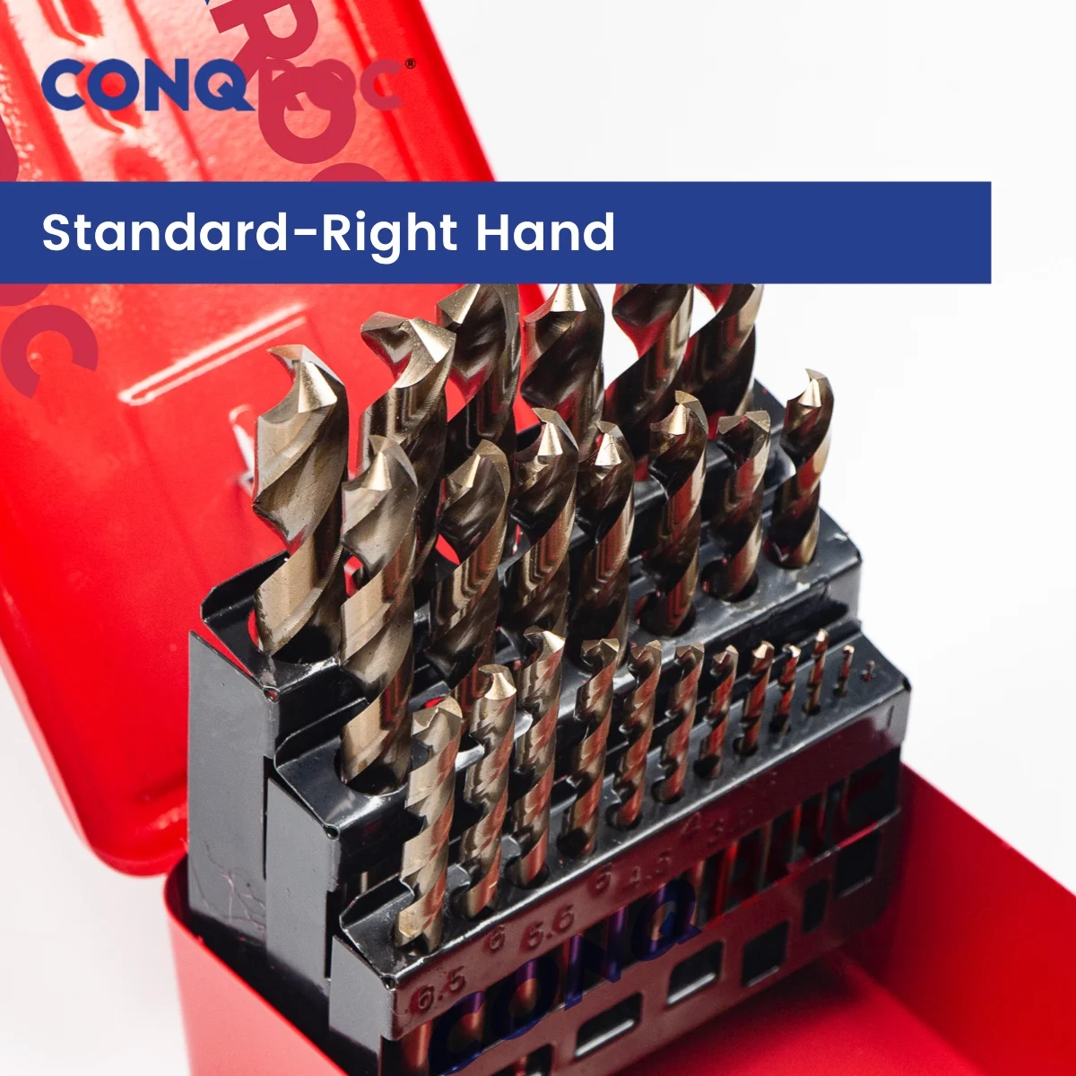 Набор сверл из кобальта HSS M35 с прямым хвостовиком металлический чехол высокое