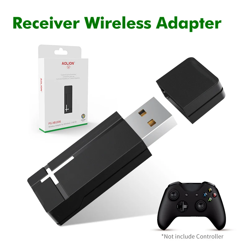 

Мини-USB-приемник для одного контроллера, Адаптер беспроводного игрового контроллера 2,4G для ПК и ноутбуков Windows 7/8/10