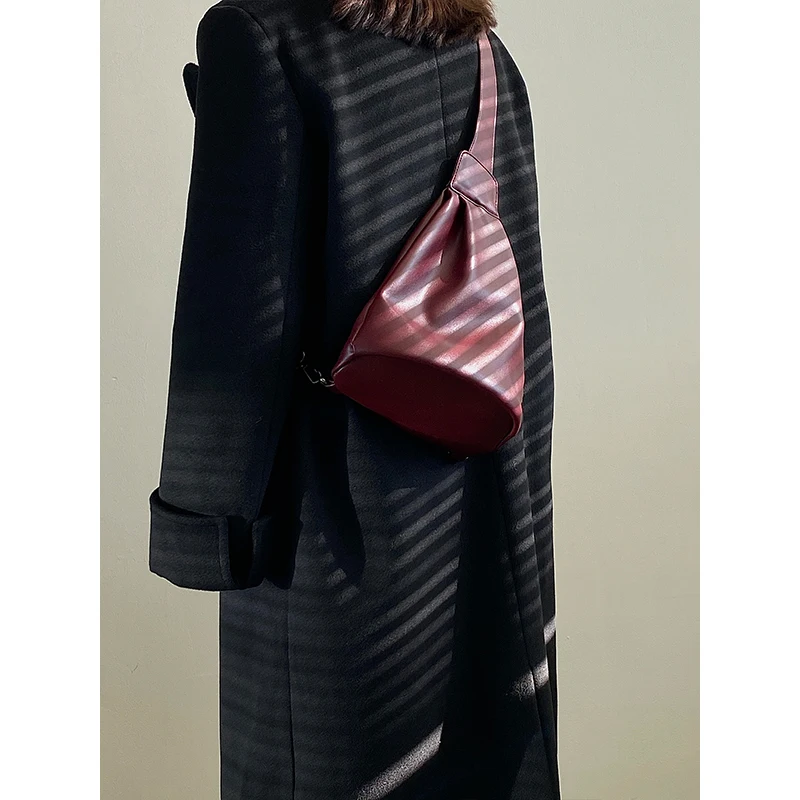 Diinovivo Fashion Chest Bag For Women Crossbody Bag Brand Designer Bucket Bag PU Leather Shoulder Bag Female Bag Purse WHDV2248