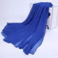 new silk candy colored cotton linen long scarf solid color soft scarves shawls monochrome female national style scarf shawl