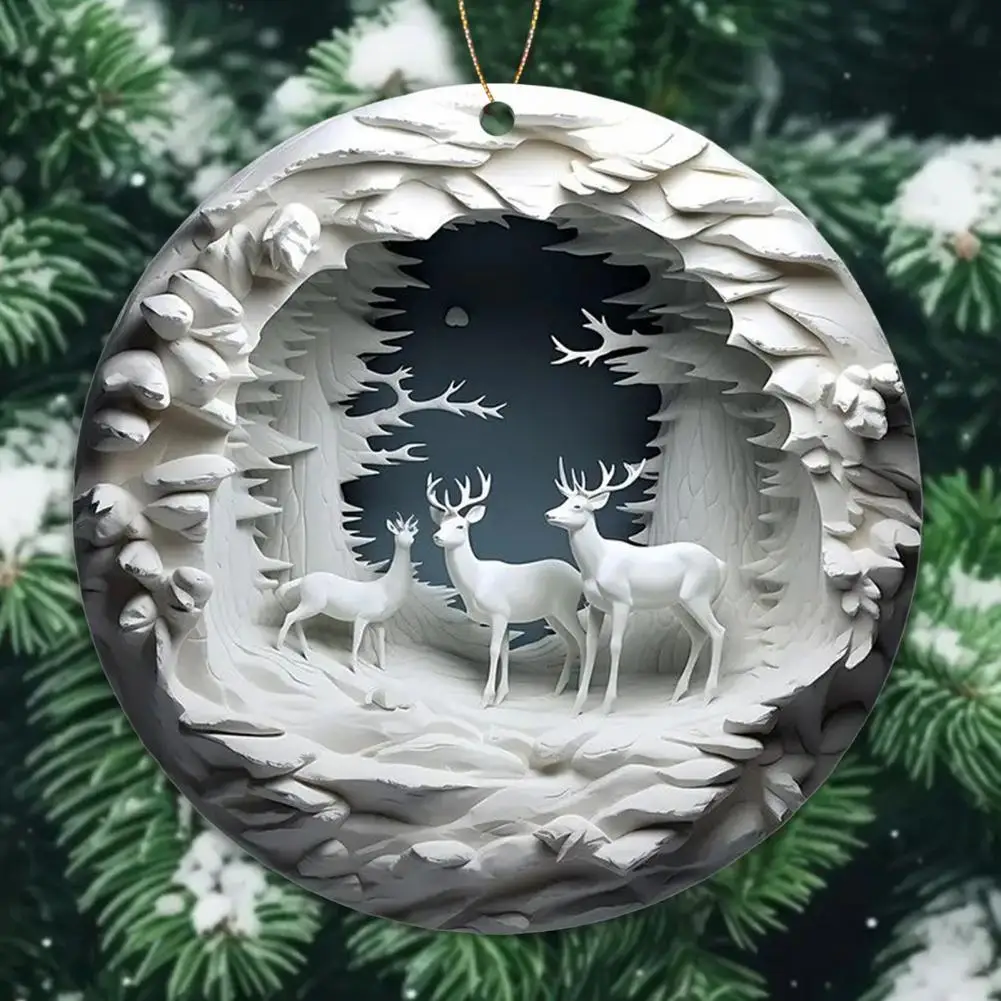 Украшение рождественской елки подвесное украшение в виде красной птицы/оленей