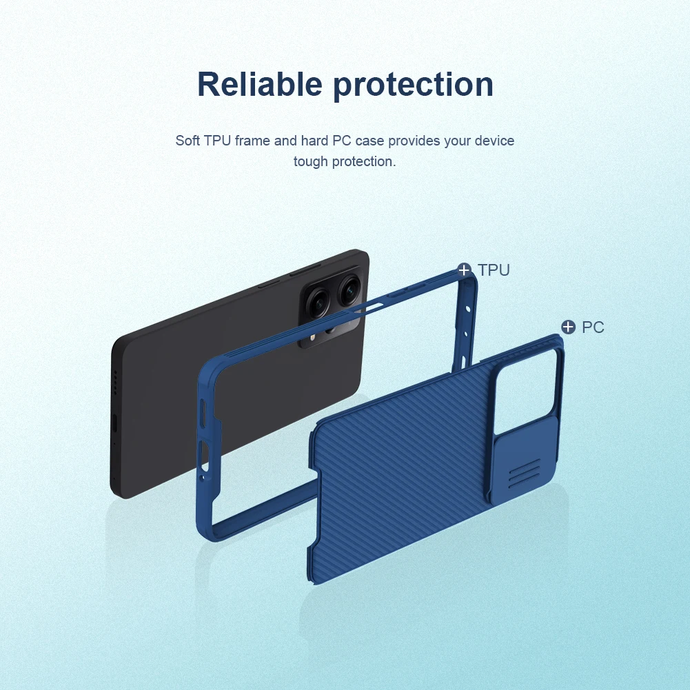 Nillkin for Xiaomi Poco X5 Pro, CamShield Pro Case with Slide Camera Cover Protector Hard PC+TPU Cover