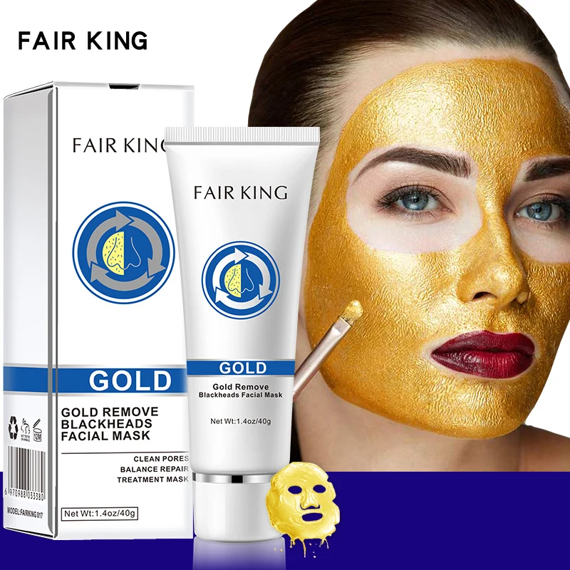 

Gold Tearing Face Mask Remove Blackhead Acne Treatment Oil Control Deep Cleansing Pores Shrink Anti-Aging Facial Mask Skin Care