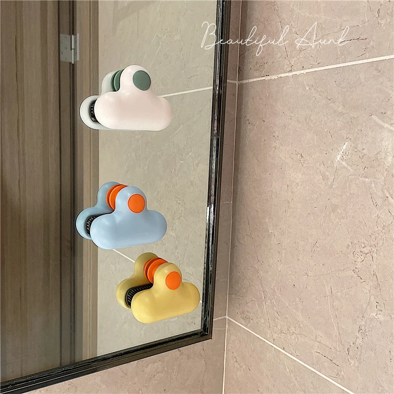 

Cute Mirror Cleaner Artifact Mirror Brush Bathroom Wash Basin Cleaning Brush Mini Glass Mirror Scraper Bathroom Accessories