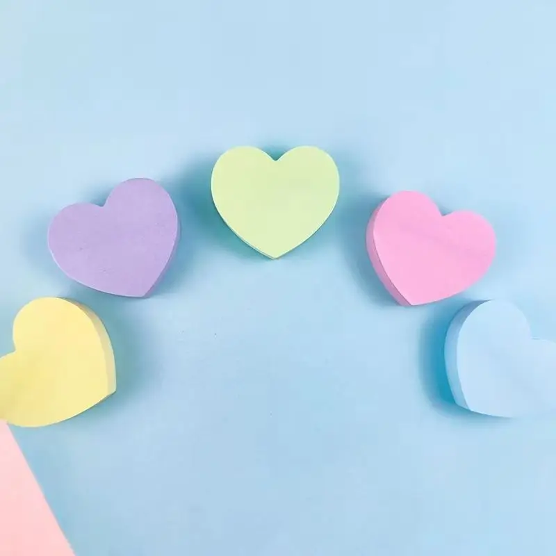 

120 Sheets Heart Sticky Notes Notepad Self Sticky Pads Notebook Planner Sticker For Office School Stationery Accessories