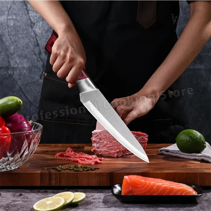 Кованые ножи для нарезки из нержавеющей стали tasaki мяса кухонные инструменты