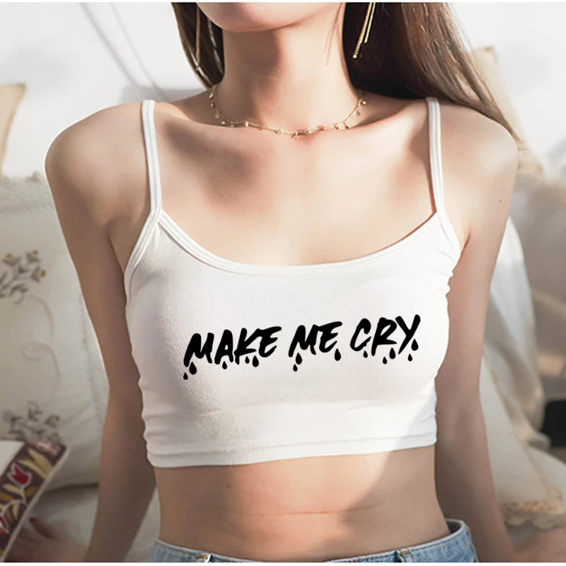 

MAKE ME CRY Top Women Summer Sling Tube Top Sexy Seamless Sexy Sleeveless Tank Top Summer Camis Backless Camisole Crop Top