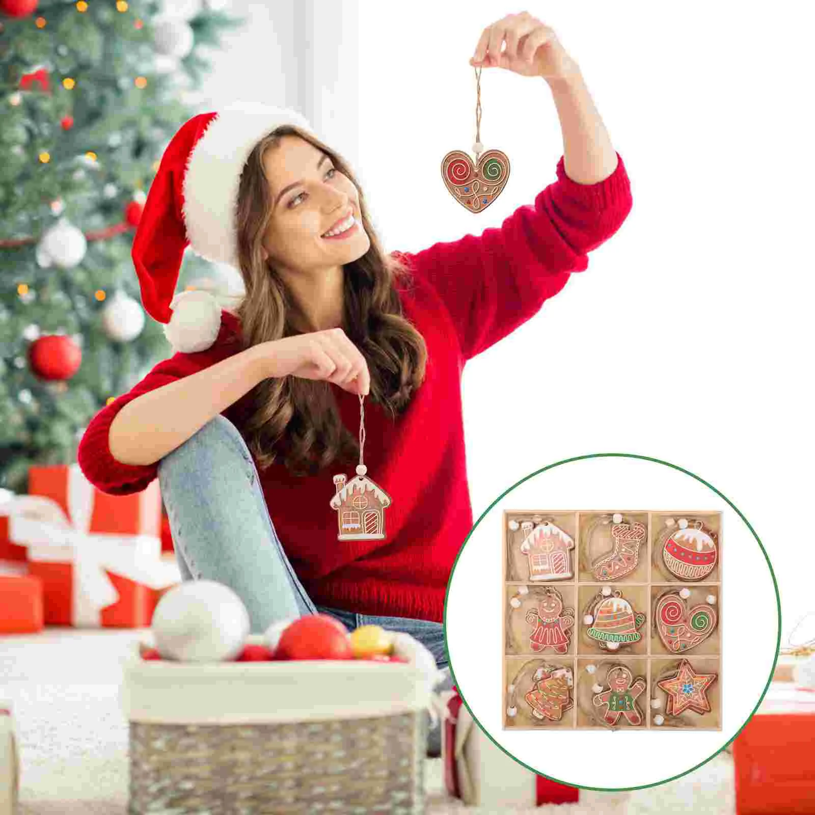 

18 шт., декоративные подвески для украшения ёлки