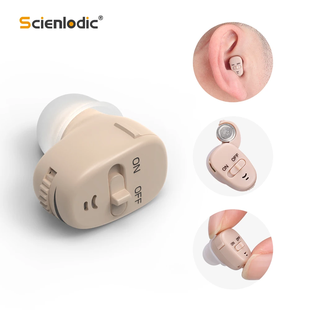 

ITE Invisible Digital Hearing Aid Ear for Deafness Mini Hearing Aids for Elderly Moderate to Severe Hearing Loss Sound Amplifier