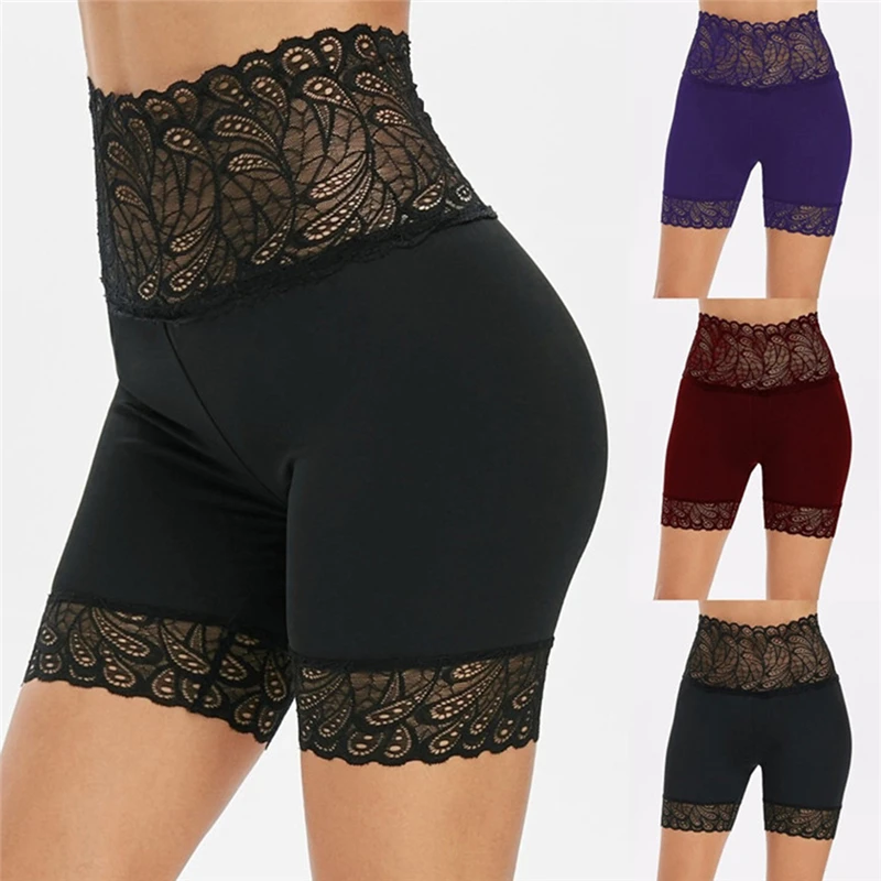 Women Sexy Lace Safety Short Pants Underwear Women Skirt Shorts Tight Slim Safety Short Pants Summer